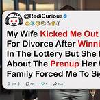 wife filed for divorce after winning lottery